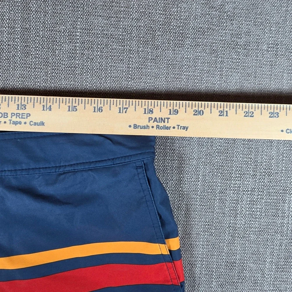 Fair Harbor Board Shorts Mens XXL 36x9 Navy Blue Striped Stretch